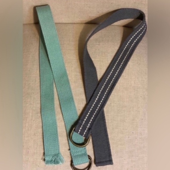 NWOT Set of 2 Canvas Belts in Green and Gray Urban Pipeline Size 12 - Picture 1 of 4